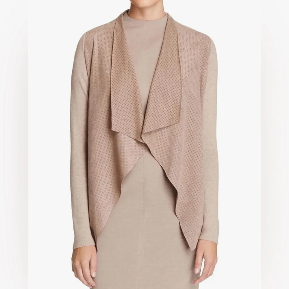 T Tahari Milly Cardigan, grey, size L NWT!